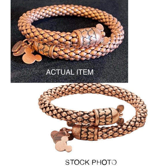 Alex & Ani Disney Gift of Wisdom Mickey Mouse Rose Gold Wrap Bracelet - Picture 12 of 14
